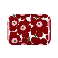 Marimekko Unikko White / Cherry Small Tray