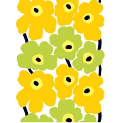 Marimekko Unikko Yellow/Lime Long Tablecloth