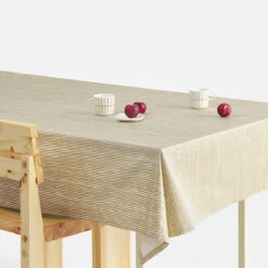 Marimekko Varvunraita Cream / Gold Tablecloth -Artful Dining marimekko varvunraita cream gold tablecloth 31