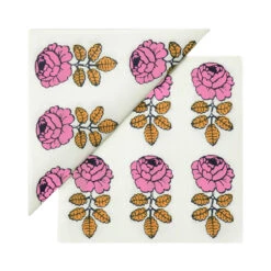 Marimekko Vihkiruusu Ivory / Fuchsia Napkins