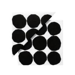 Marimekko Kivet White / Black Cocktail Napkins