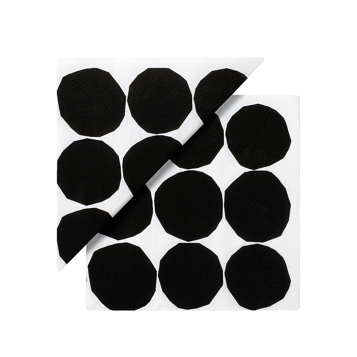 Marimekko Kivet White / Black Cocktail Napkins 3 Marimekko Kivet White / Black Cocktail Napkins