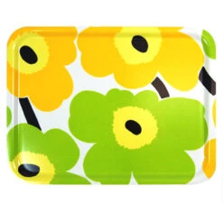 Marimekko Yellow / Lime Unikko Large Tray